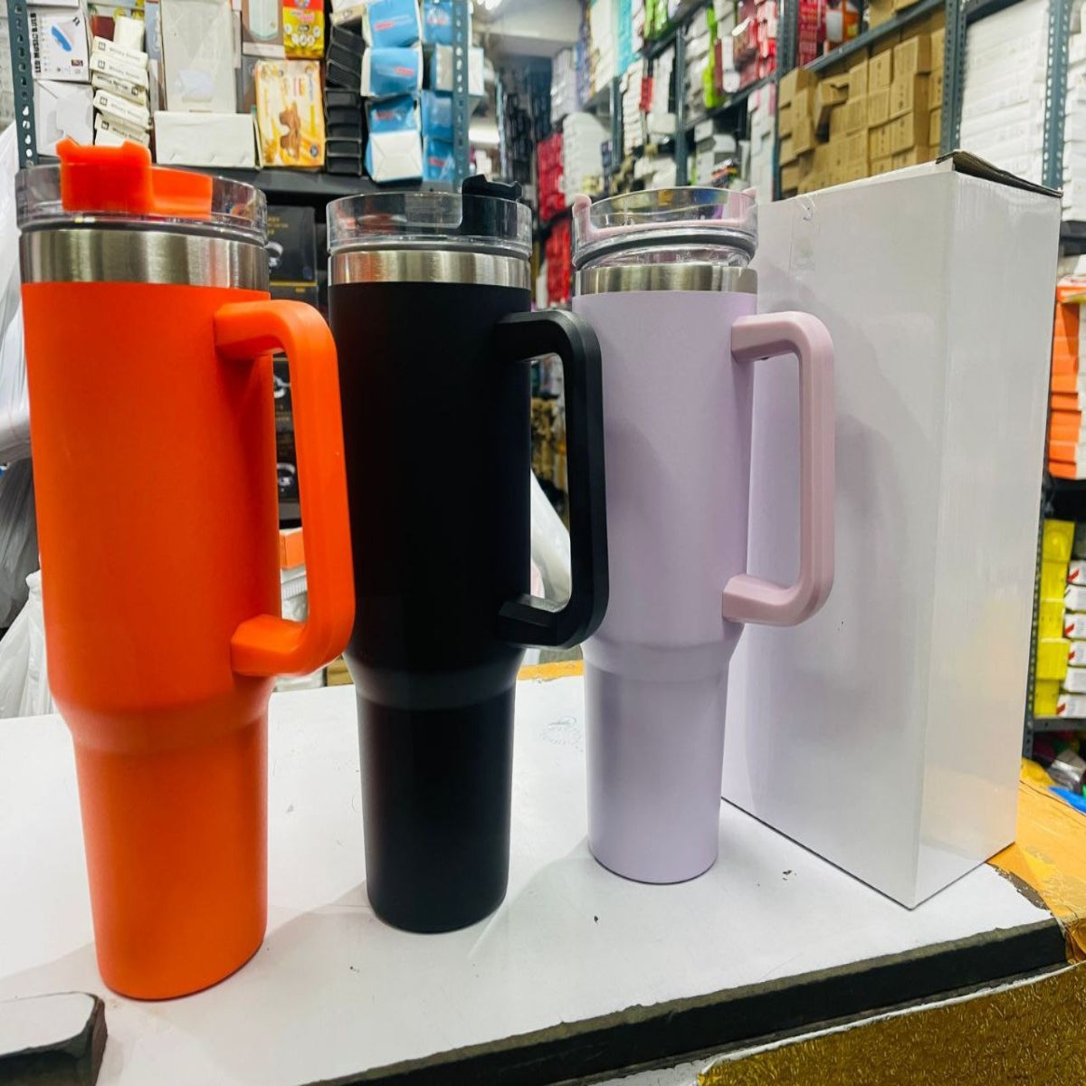 SHRINEX 1200ml Stainless Steel Tumbler Mug With Straw