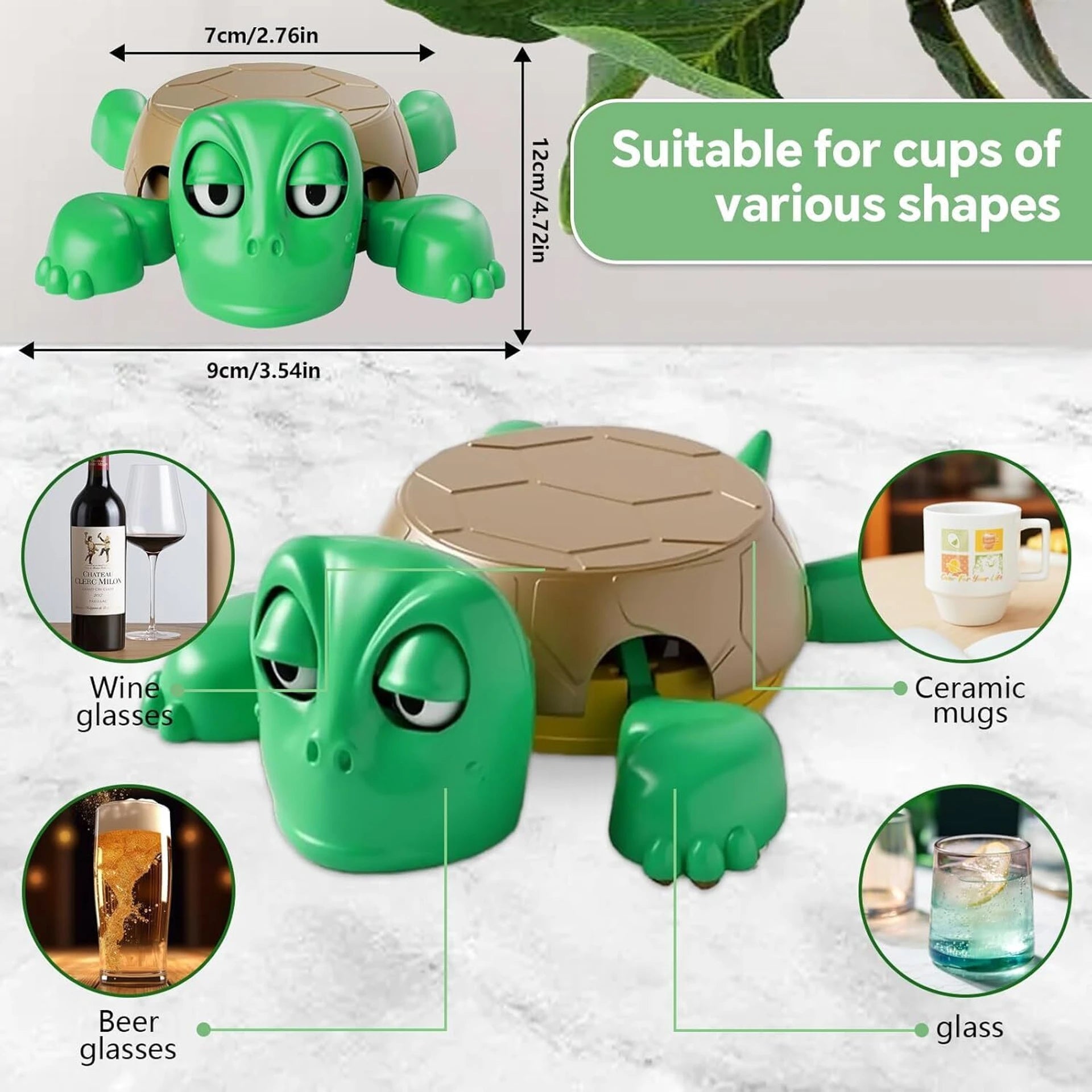Turtle Cup Coaster Holder | Turtle Design, Glass Holder