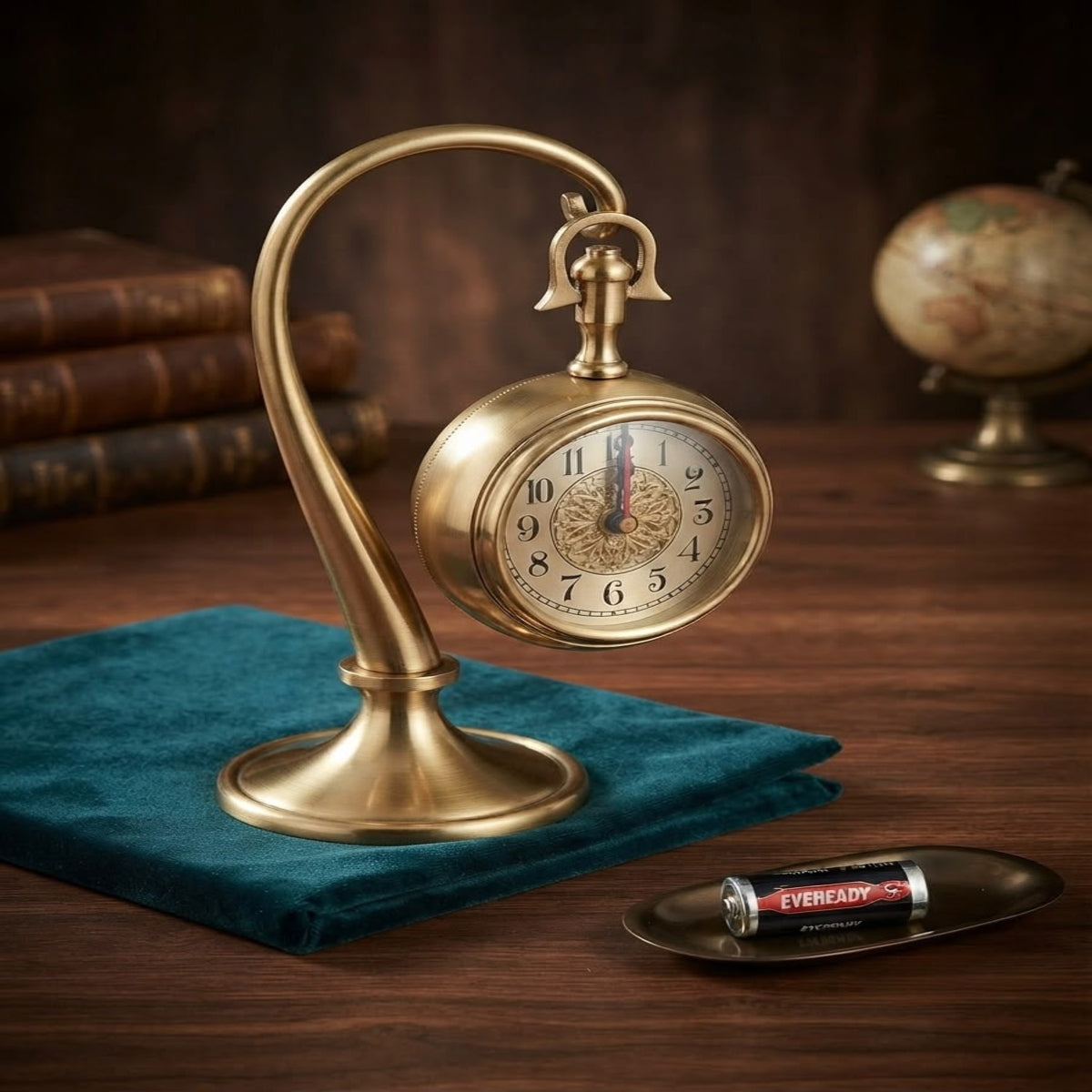 SHRINEX BRASS HANGING TABLE CLOCK