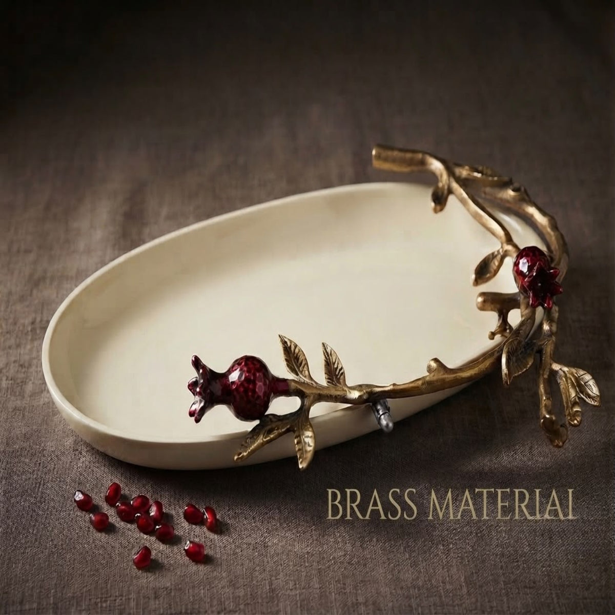 SHRINEX BRASS OVAL TRAY