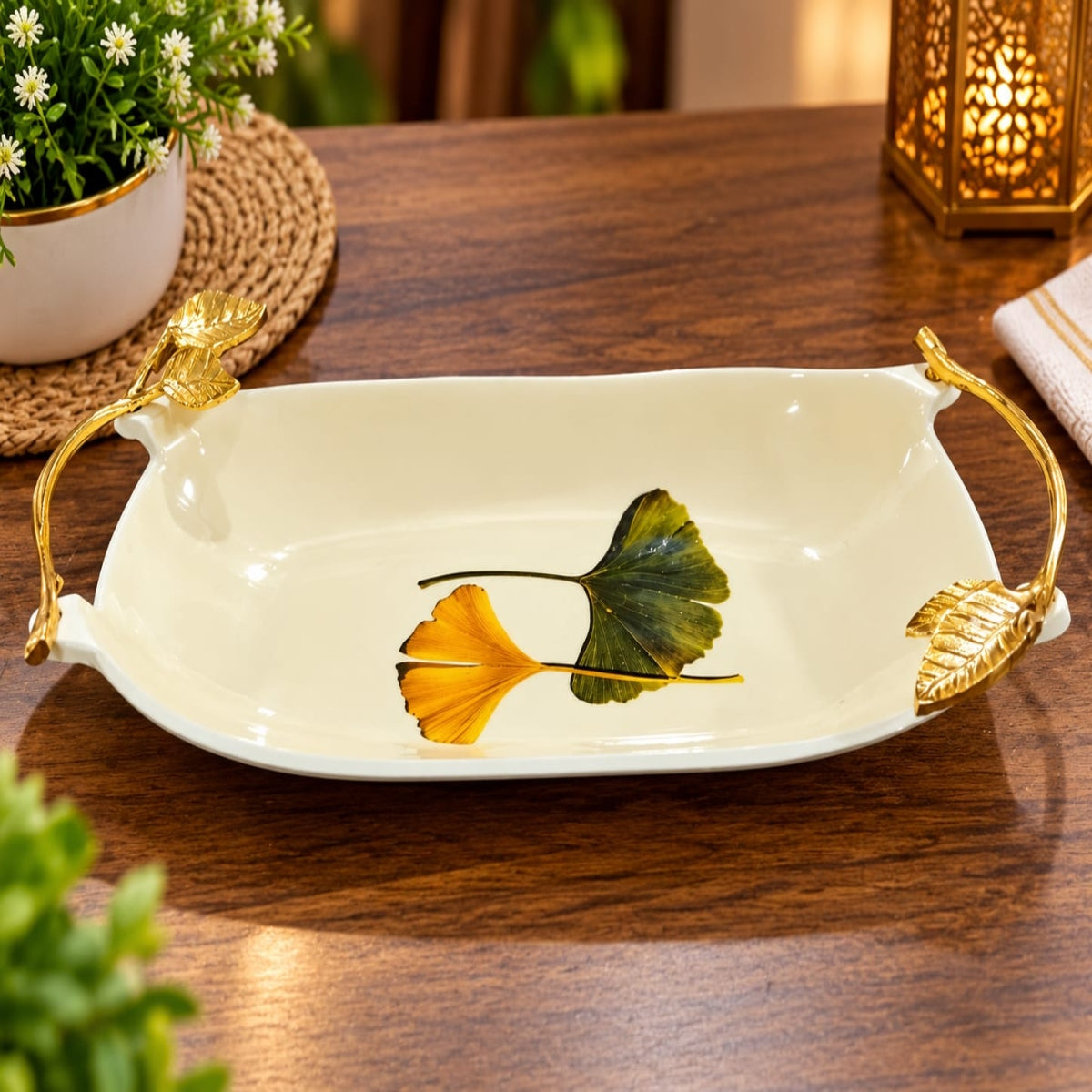 SHRINEX BRASS RECTANGLE TRAY