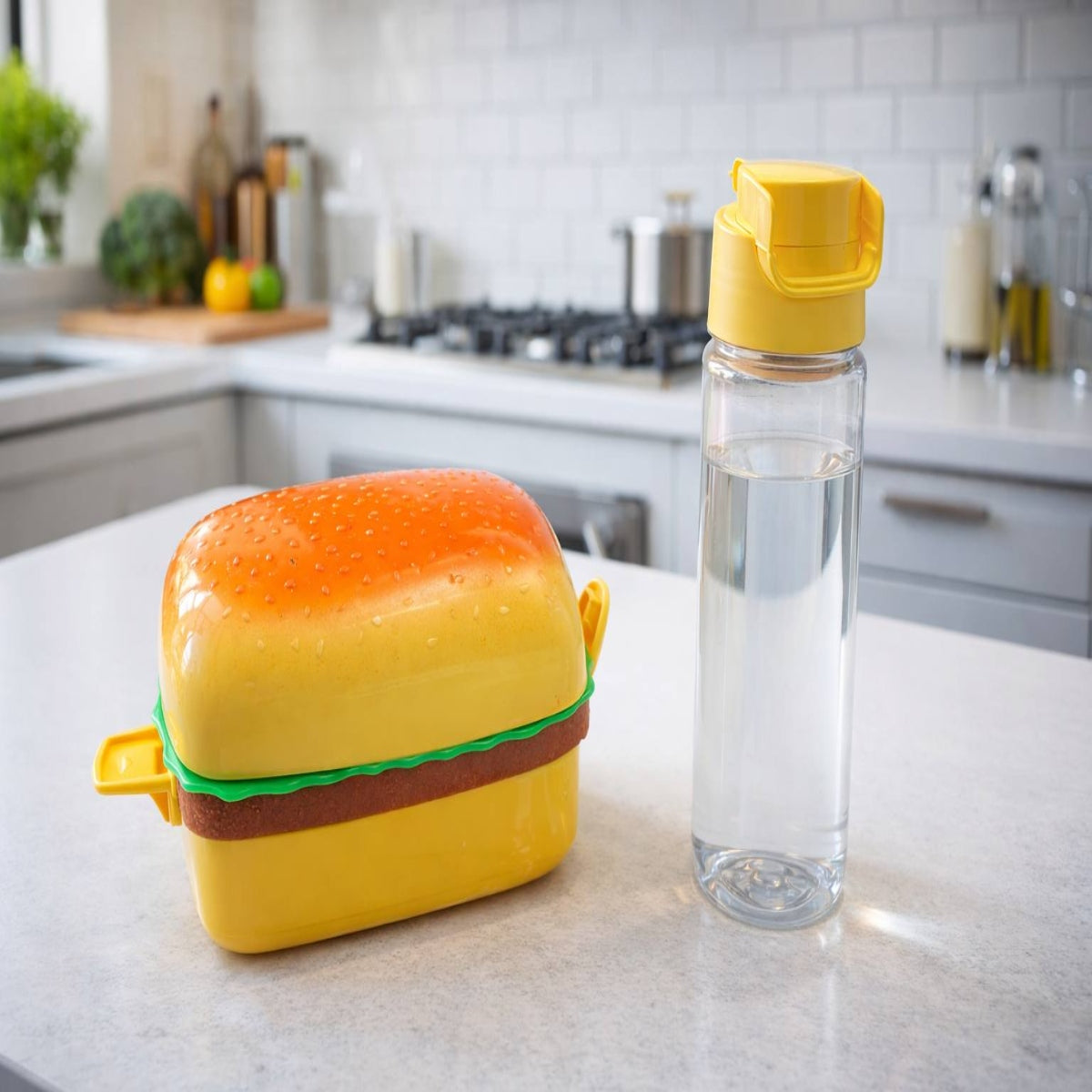 SHRINEX Combo Hamburger Kids Lunch Box