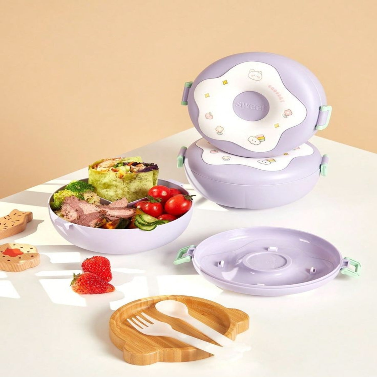 SHRINEX Donut Lunch Box