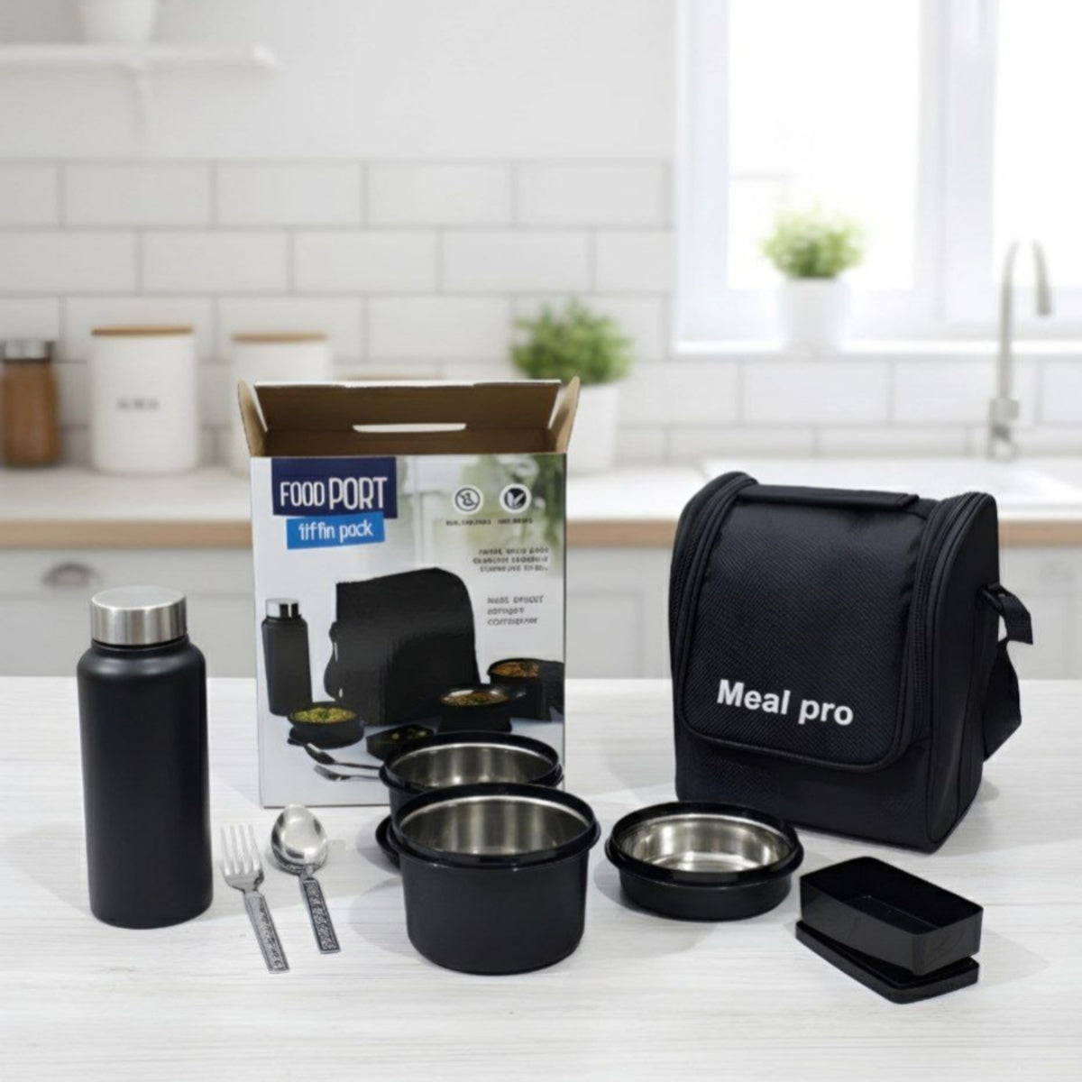 SHRINEX Food Port Stainless Steel Lunch Box Set