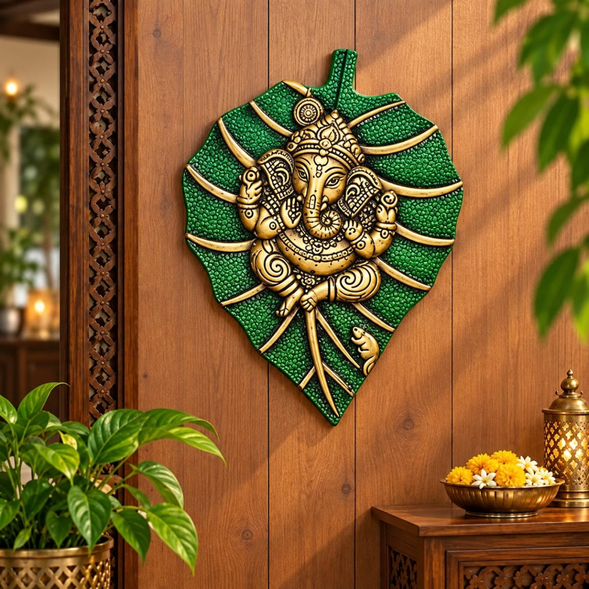 SHRINEX GREEN LEAF GANESH JI