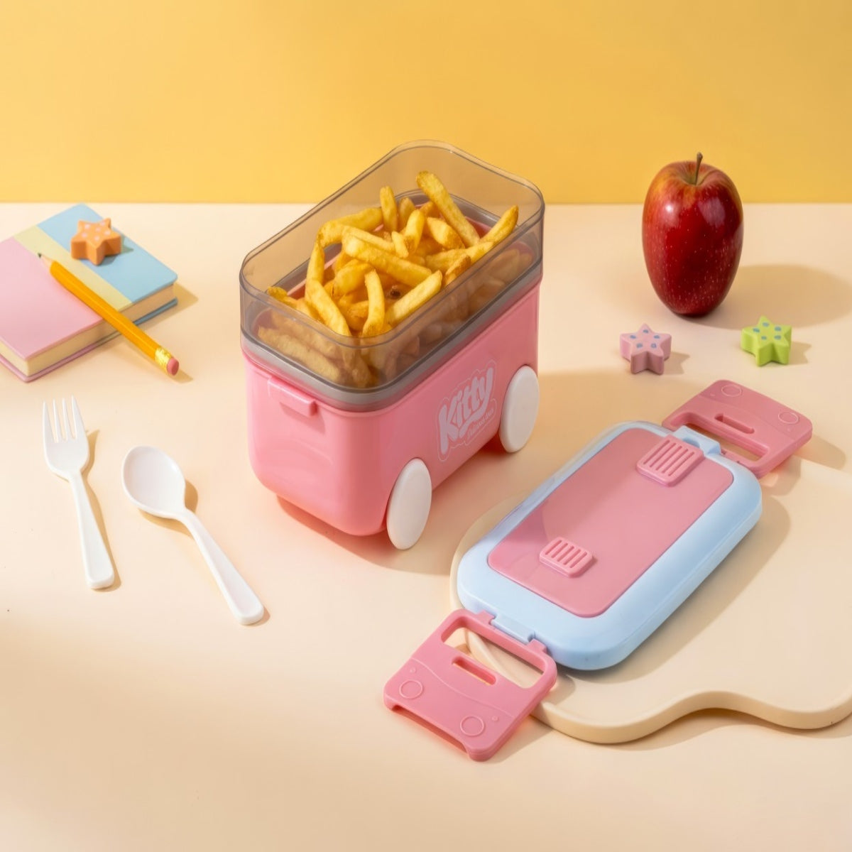 SHRINEX Kitty Fancy Plastic Lunch Box