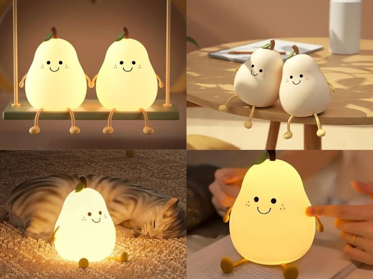 Cute Silicon Pear Multi Color Lamp