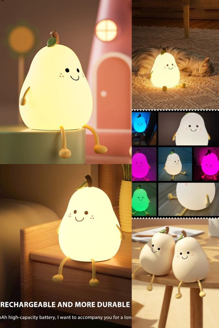Cute Silicon Pear Multi Color Lamp