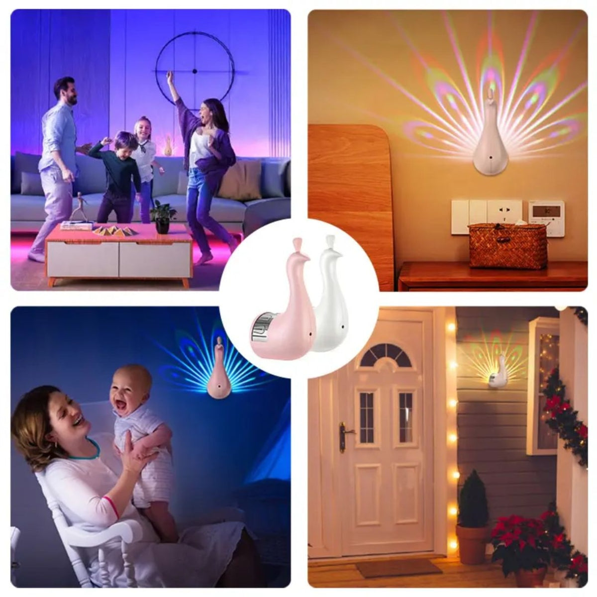 SHRINEX Peacock Projector Wireless Led Lamp