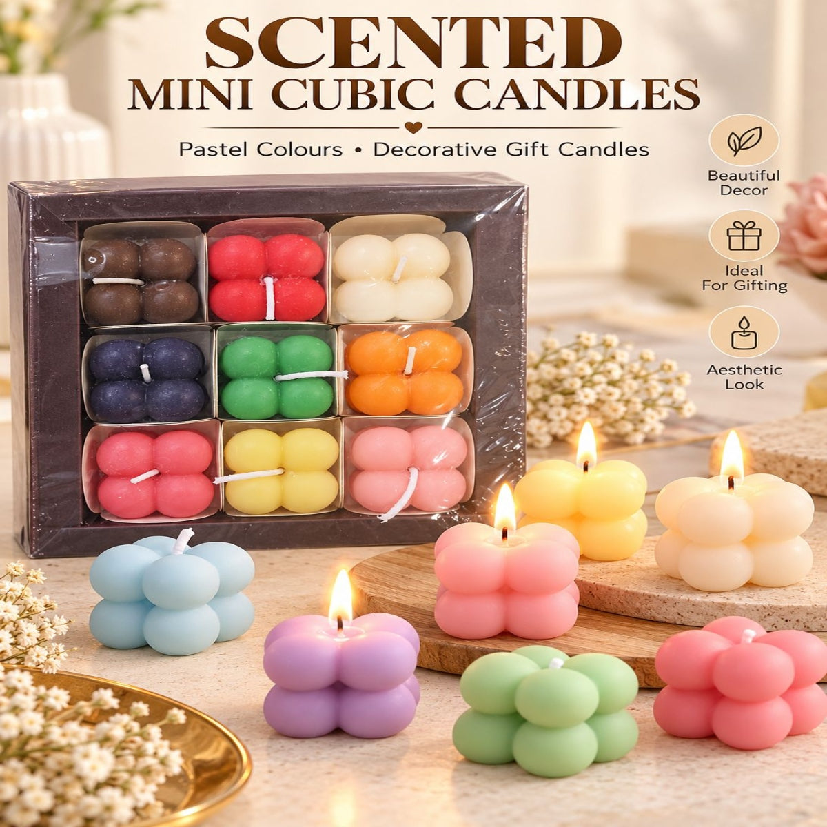 SHRINEX Scented Mini Cubic Candle