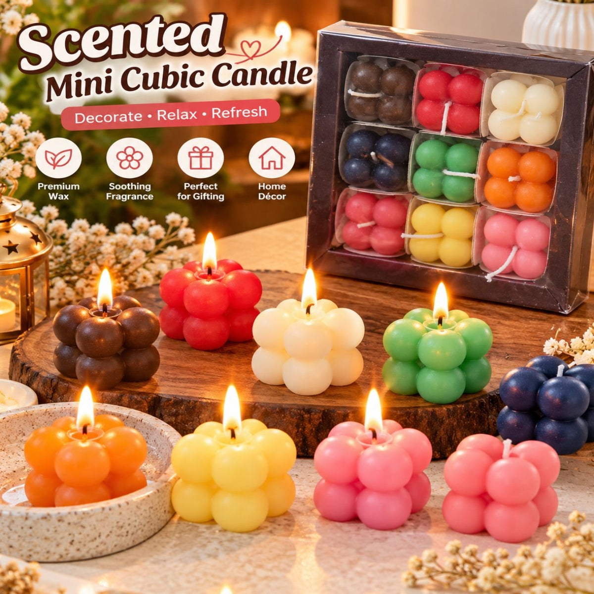 SHRINEX Scented Mini Cubic Candle