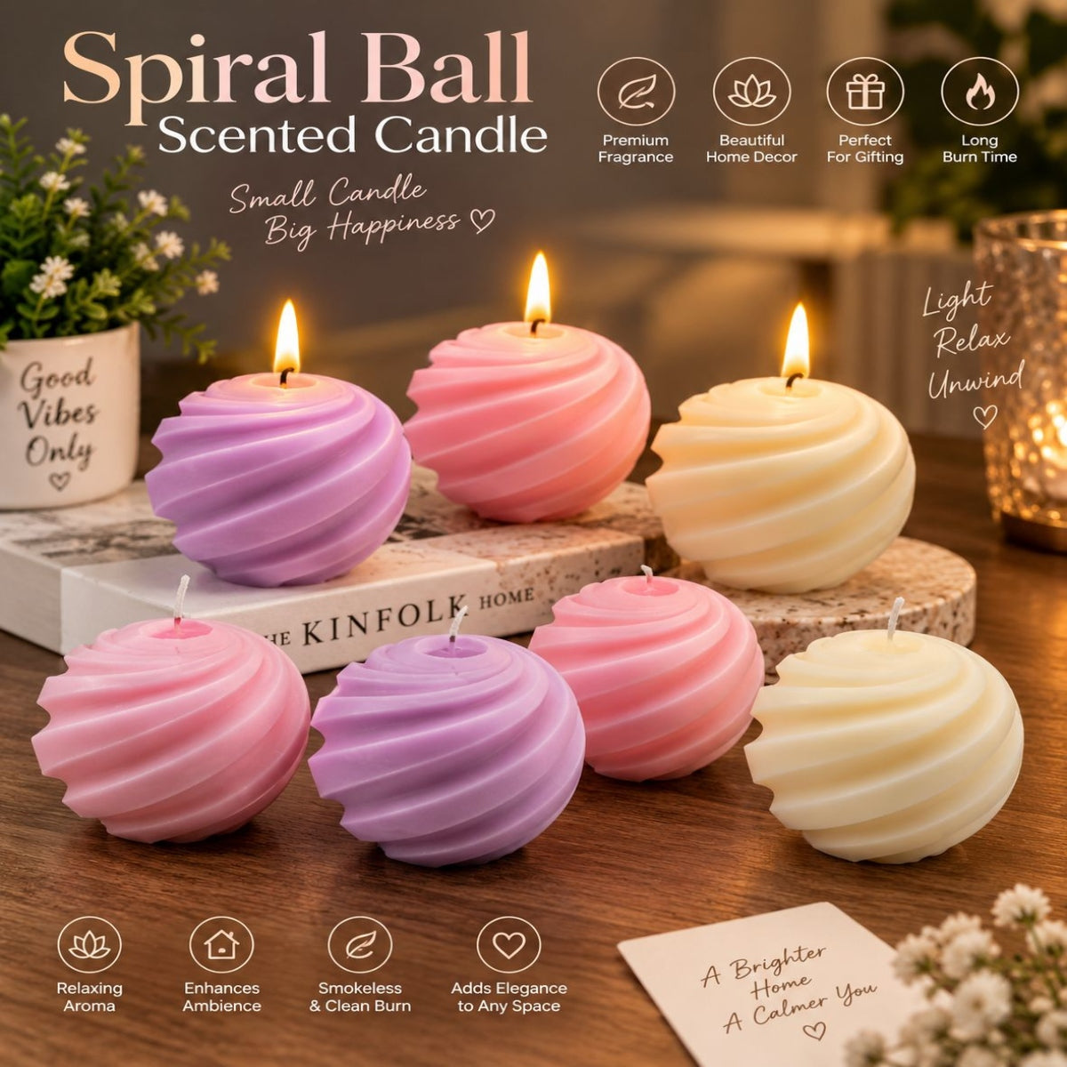 SHRINEX Spiral Ball Scented Candle
