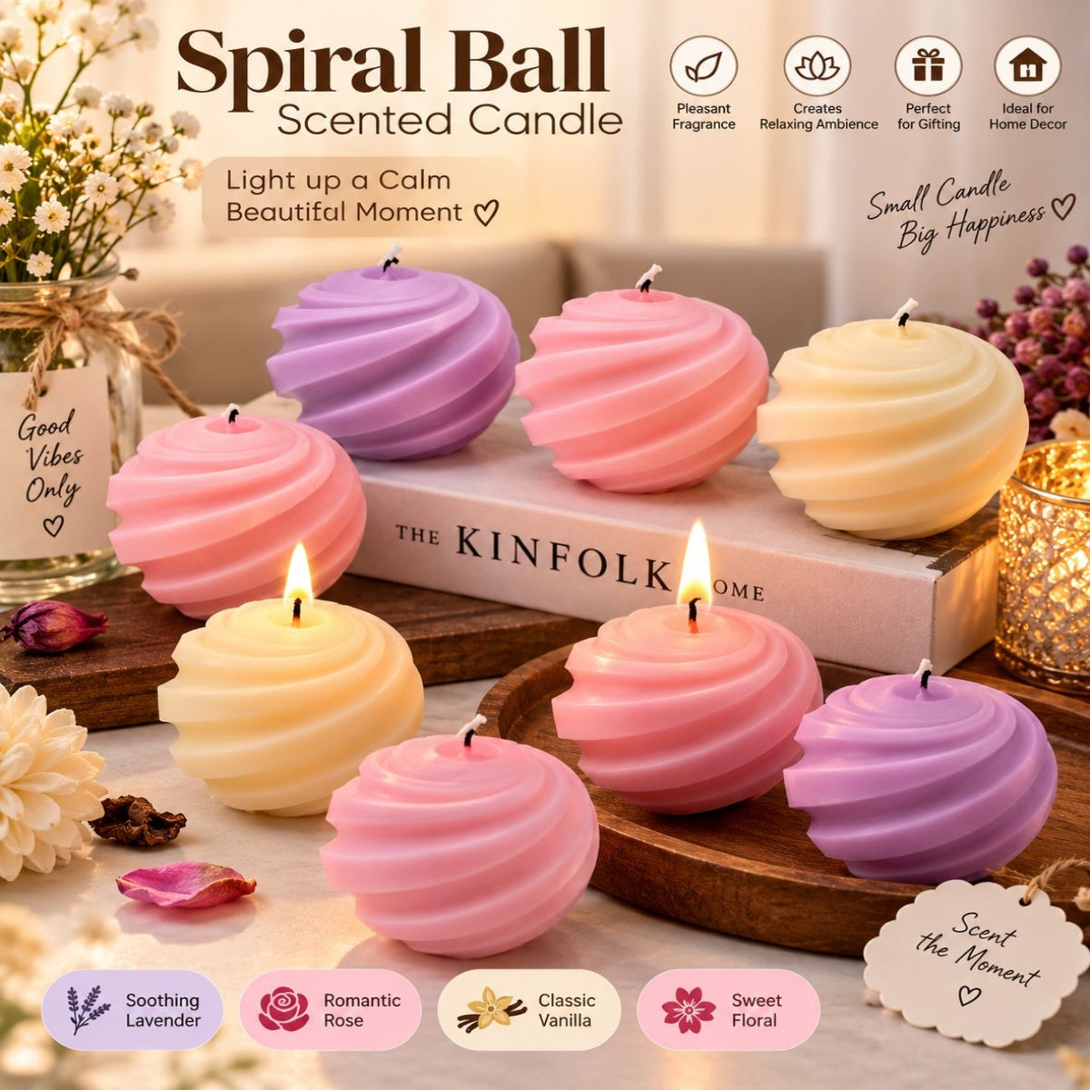 SHRINEX Spiral Ball Scented Candle