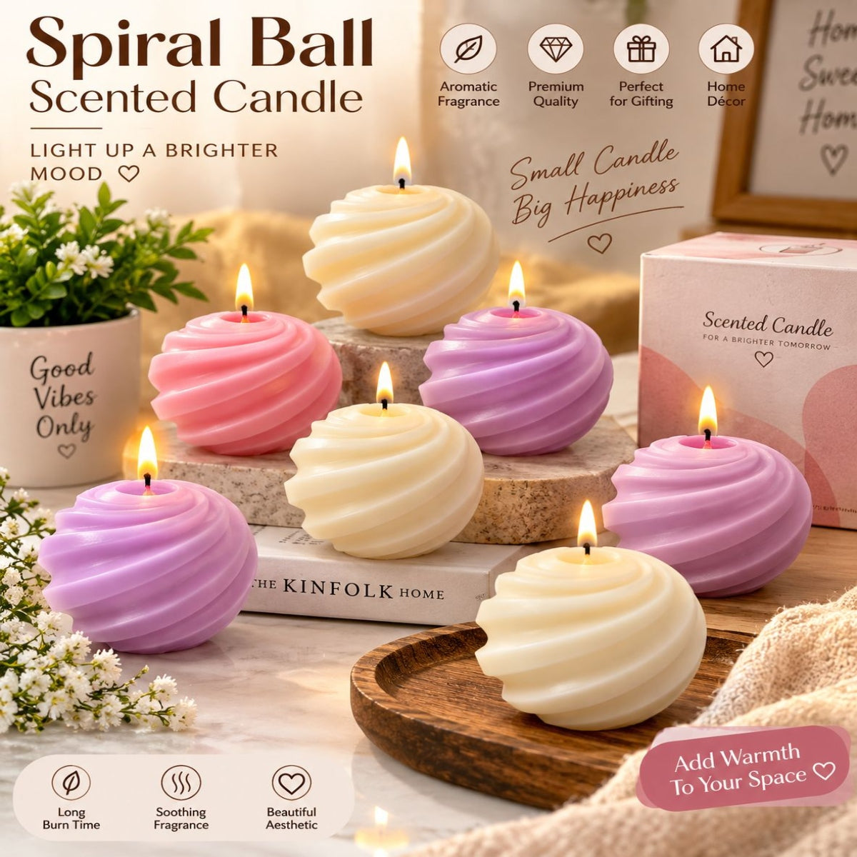SHRINEX Spiral Ball Scented Candle