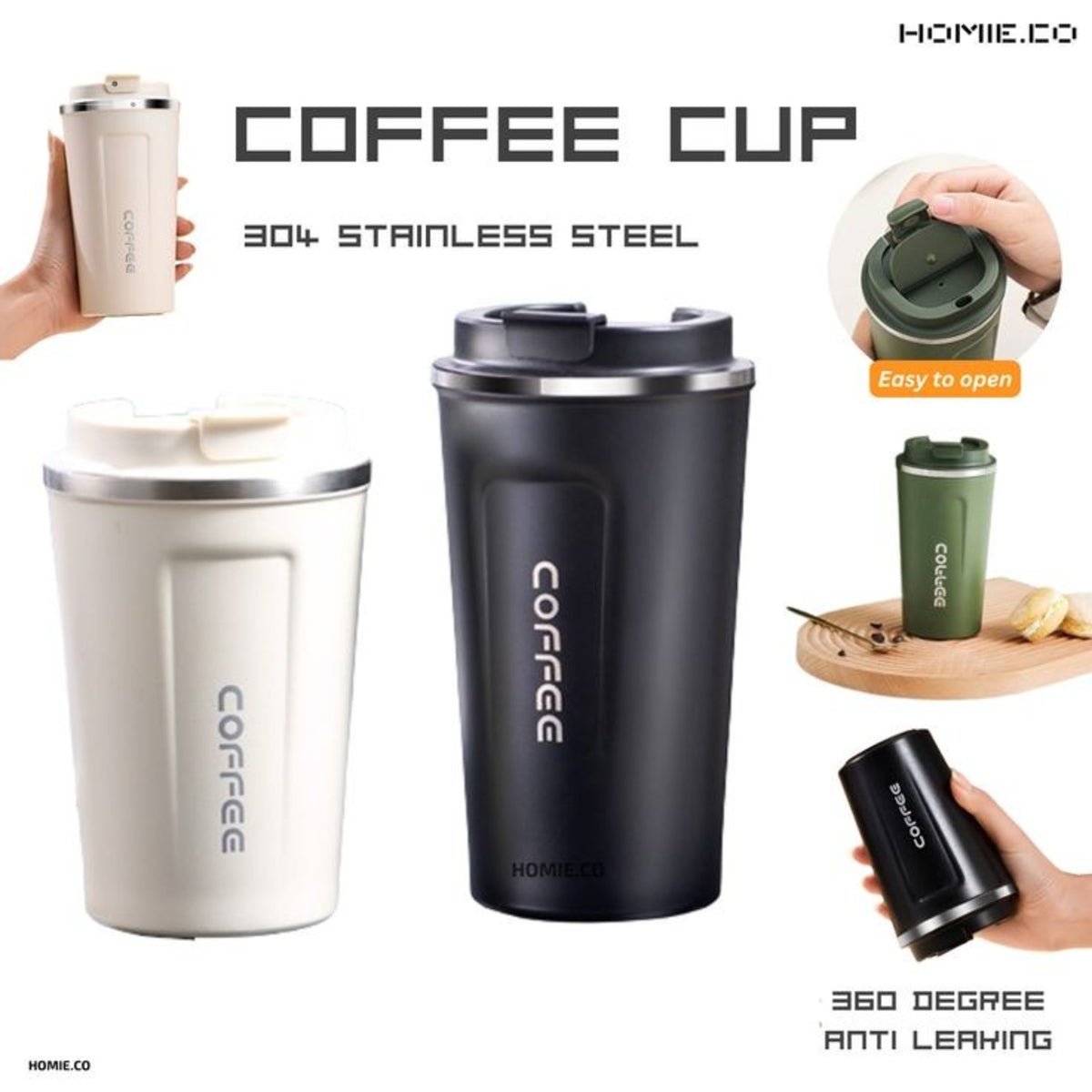 SHRINEX Stainless Steel Vacuum Coffee Mug