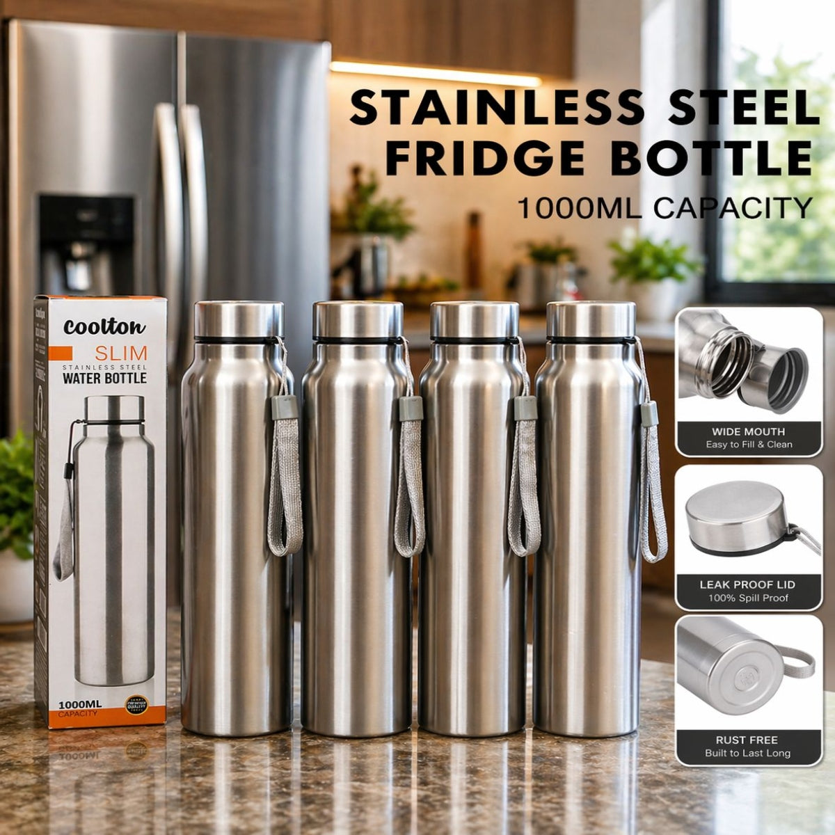 SHRINEX Steel Fridge Bottle