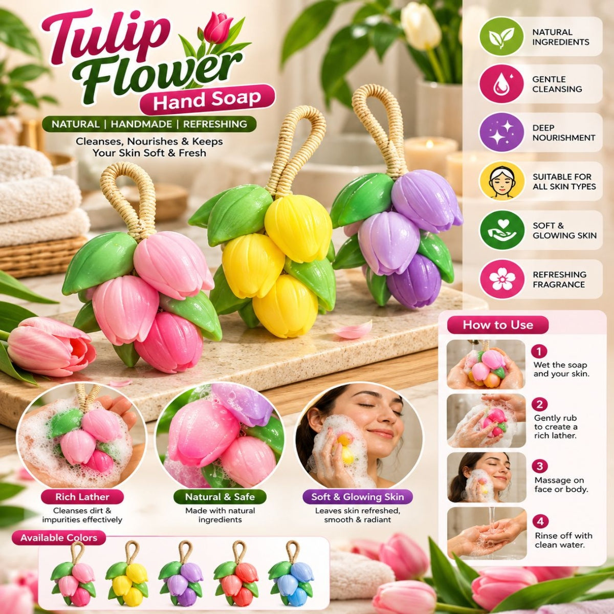 SHRINEX Tulip Shape Hand Soap