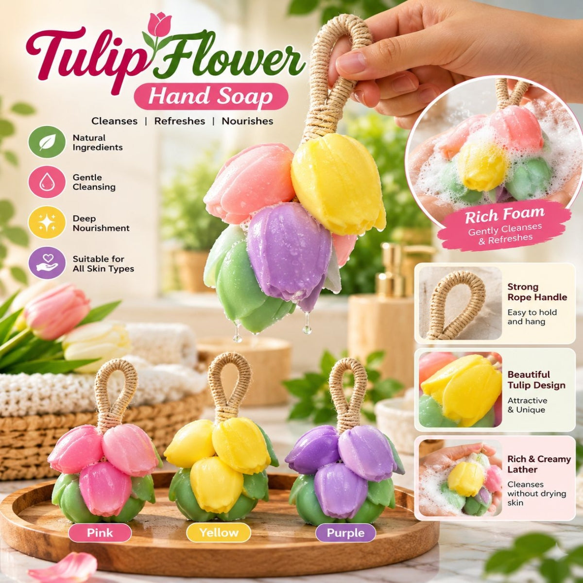 SHRINEX Tulip Shape Hand Soap